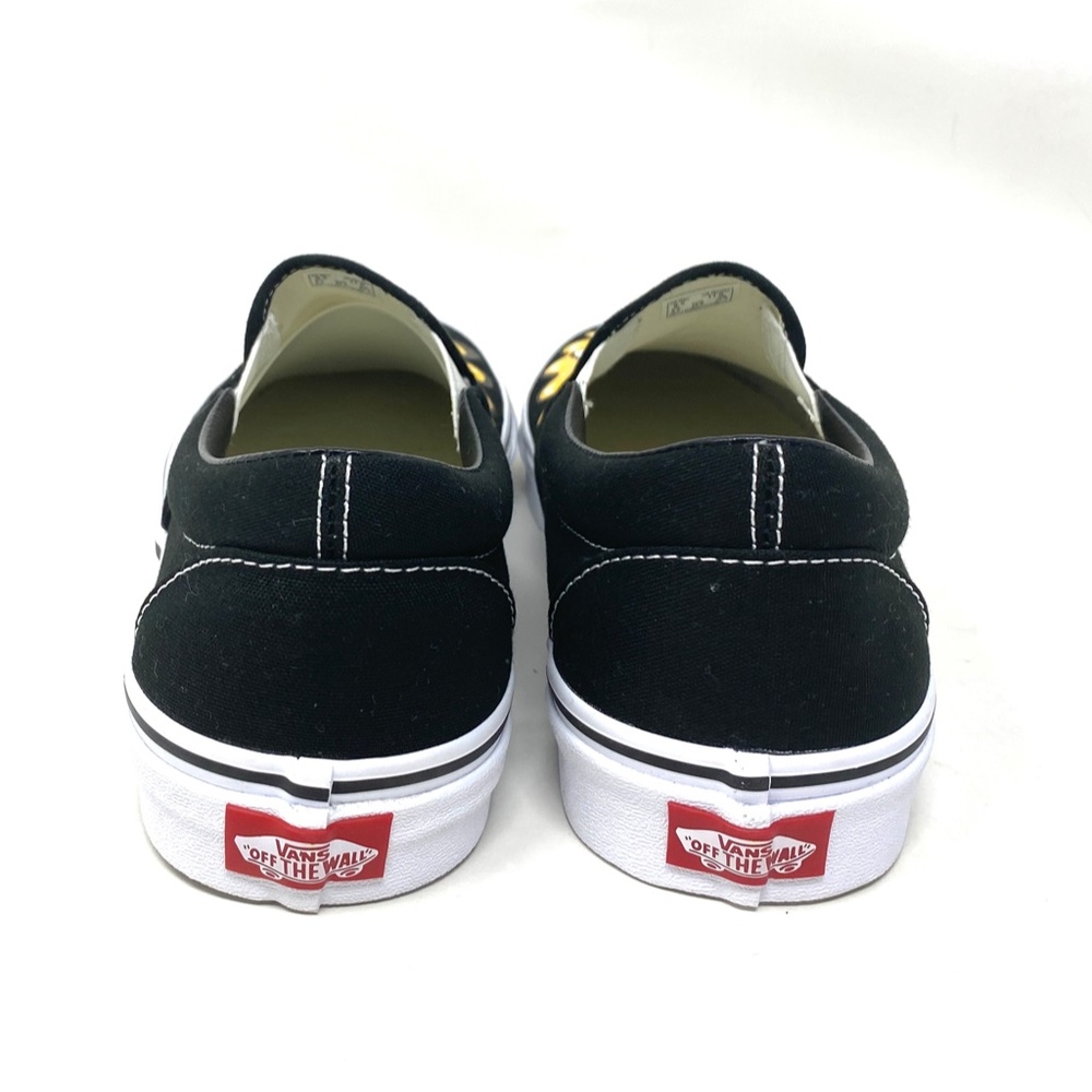 VANS Slip On Sneakers Canvas Yellow Black Men's Skate Low Top Custom Alsu01247 - Picture 9 of 10